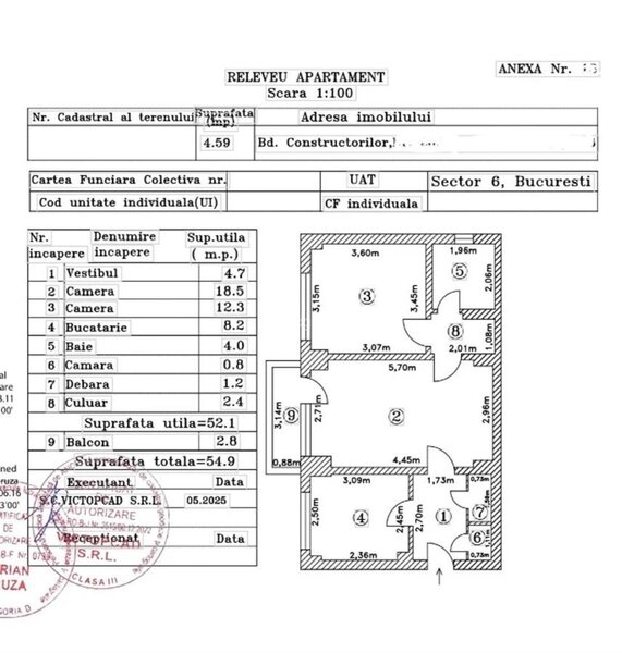 Militari, apartament 2 camere 54 mp, zona Crangasi